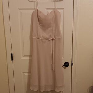 Pink Bow Bridesmaid Dress